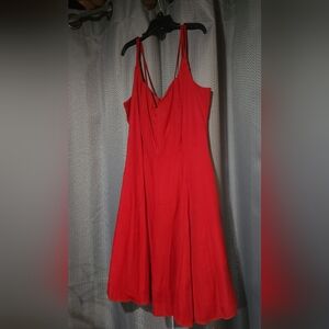 Elegant Strapless Red Dress